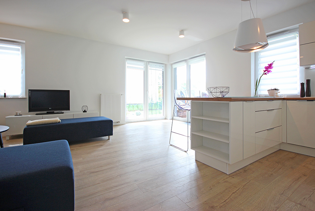 fragment salonu w luksusowym apartamencie w Szczecinie na wynajem