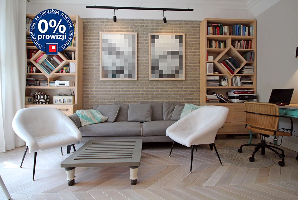 komfortowy salon w ekskluzywnym apartamencie do sprzedaży w Krakowie