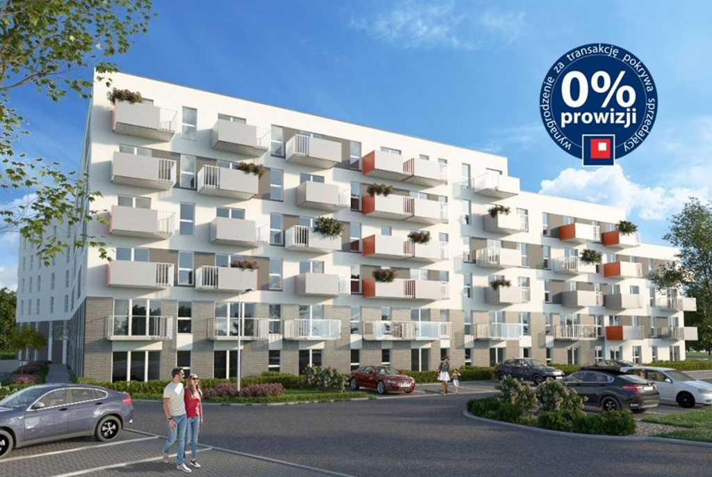 widok na osiedle w Krakowie, gdzie mieści się komfortowy apartament do sprzedaży