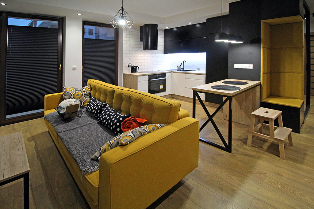 nowoczesne wnętrze luksusowego apartamentu do wynajęcia w Krakowie