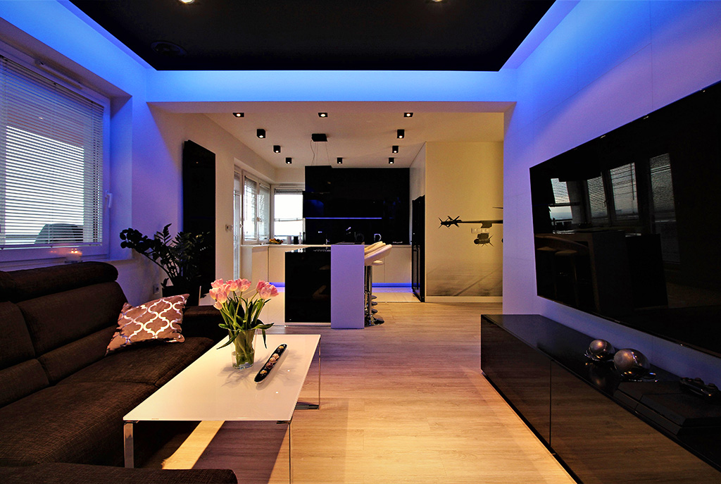 nowoczesny salon w ekskluzywnym apartamencie do sprzedaży Kraków