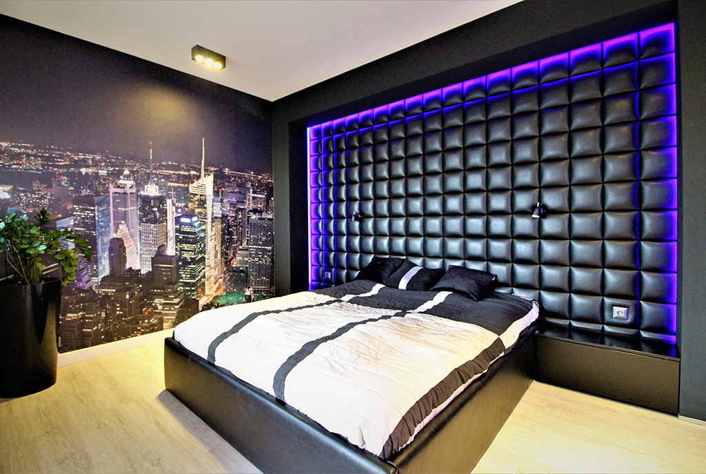 elegancka, zaciszna sypialnia w luksusowym apartamencie Kraków na sprzedaż