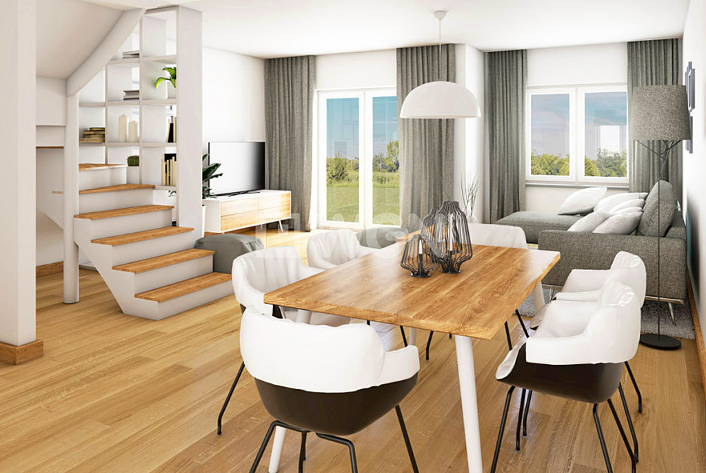 nowoczesny salon w ekskluzywnym apartamencie do sprzedaży w Jeleniej Górze
