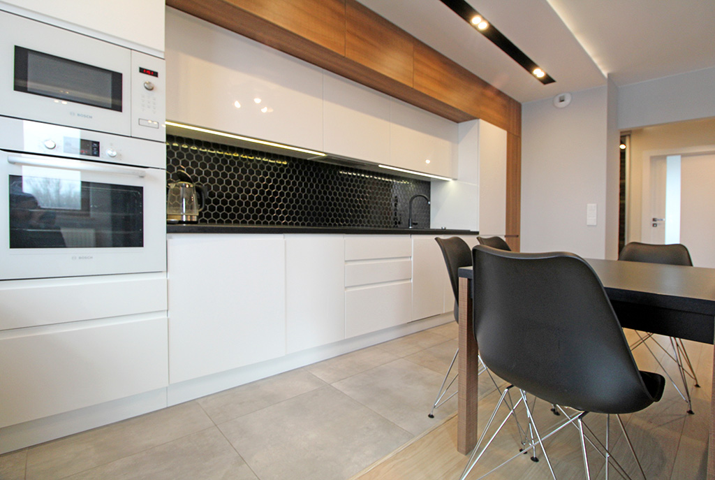 zabudowana kuchnia w luksusowym apartamencie na wynajem Kraków