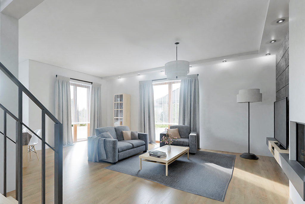 stylowy i elegancki salon w luksusowej willi do sprzedaży Wrocław (okolice)