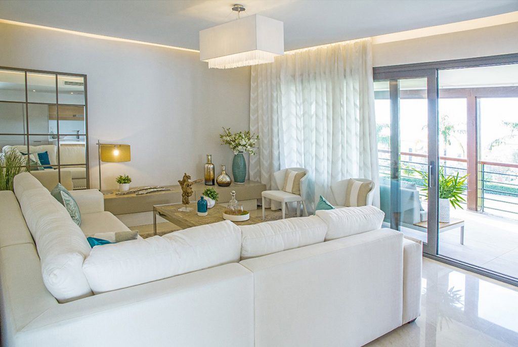 luksusowy salon w ekskluzywnym apartamencie do sprzedaży Costa del Sol, Malaga (Hiszpania)