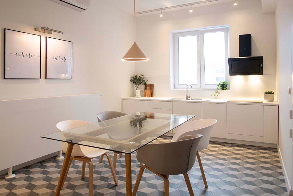 nowoczesna jadalnia w luksusowym apartamencie do sprzedaży Katowice