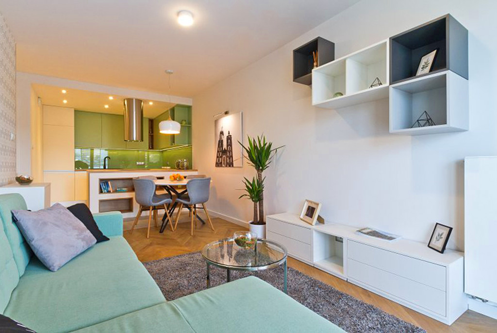 przestronne i nowoczesne wnętrze ekskluzywnego apartamentu doi sprzedaży Kraków