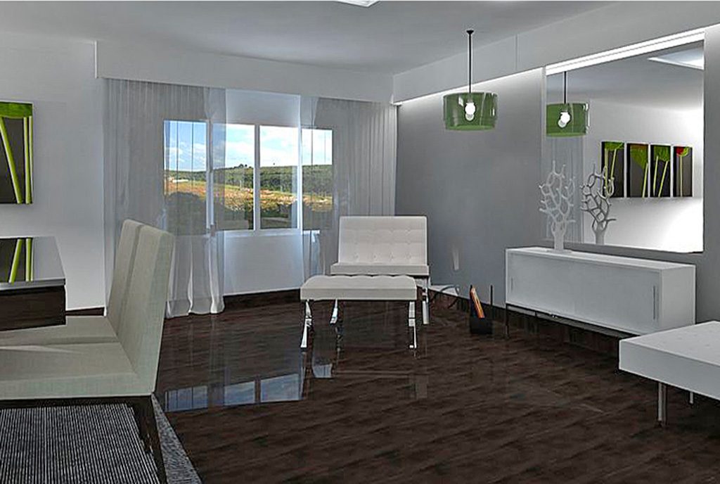 nowoczesny salon w ekskluzywnym apartamencie do sprzedaży Ustroń