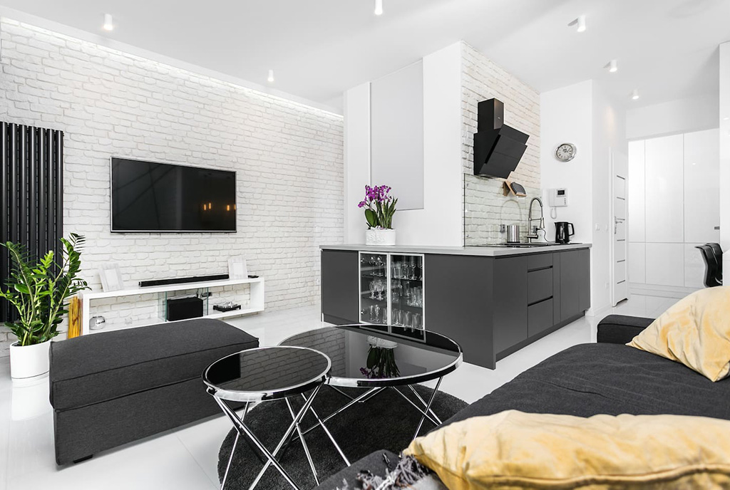 nowoczesne, designerskie wnętrze luksusowego apartamentu do sprzedaży Kraków