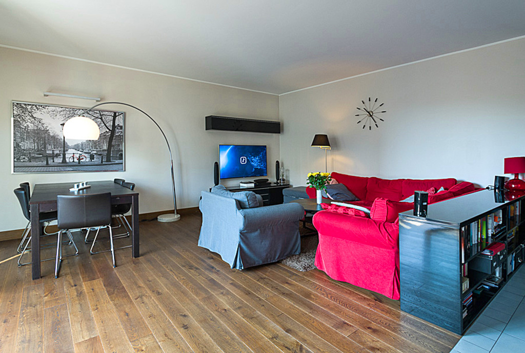 nowoczesny salon w ekskluyzwnym apartamencie do sprzedaży Kraków