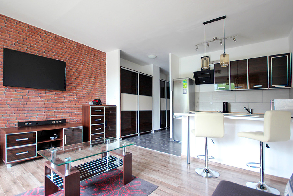 zaprojektowane w nowoczesnym designie wnętrze ekskluzywnego apartamentu do wynajęcia Szczecin