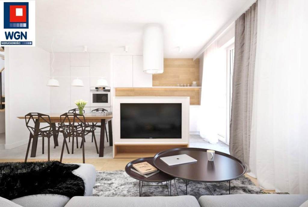 na zdjęciu salon w luksusowym apartamencie na sprzedaż Gdańsk