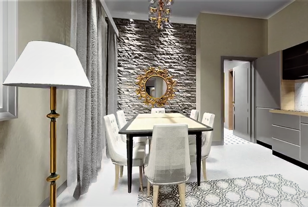 elegancka jadalnia w luksusowym apartamencie do sprzedaży Kraków (okolice)