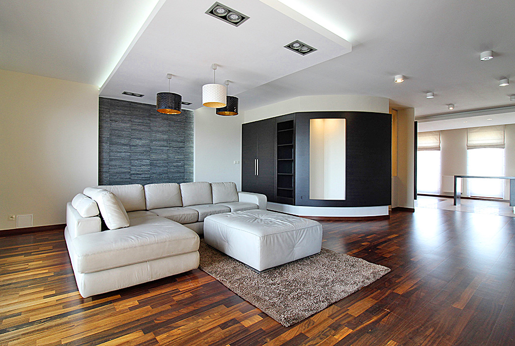 nowoczesny salon w ekskluzywnym apartamencie do sprzedaży Kraków