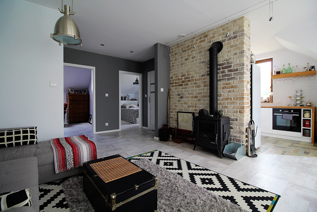 zaprojektowane w nowoczesnym stylu wnętrze ekskluzywnego apartamentu do sprzedaży Kraków (okolice)