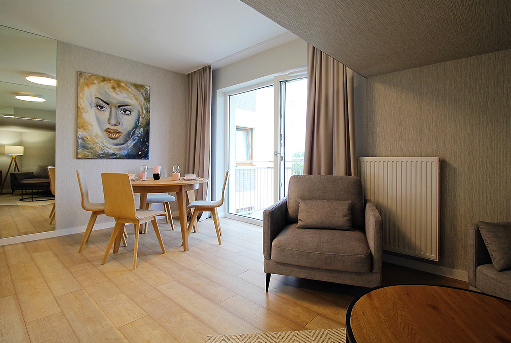 wykończone w wysokim standardzie wnętrze ekskluzywnego apartamentu do sprzedaży Kraków