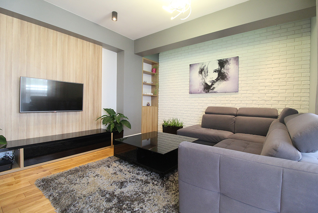 fragment salonu w ekskluzywnym apartamencie na wynajem Kraków