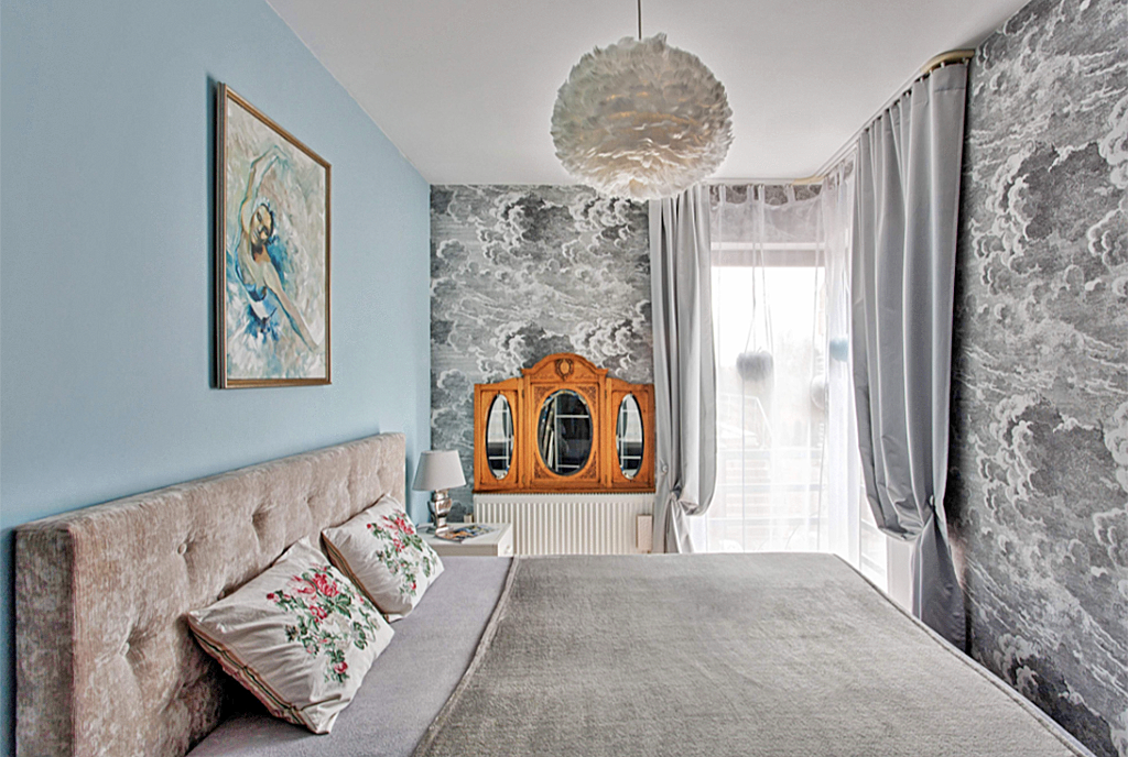 zaciszna, prywatna sypialnia w ekskluzywnym apartamencie na wynajem Szczecin (okolice)