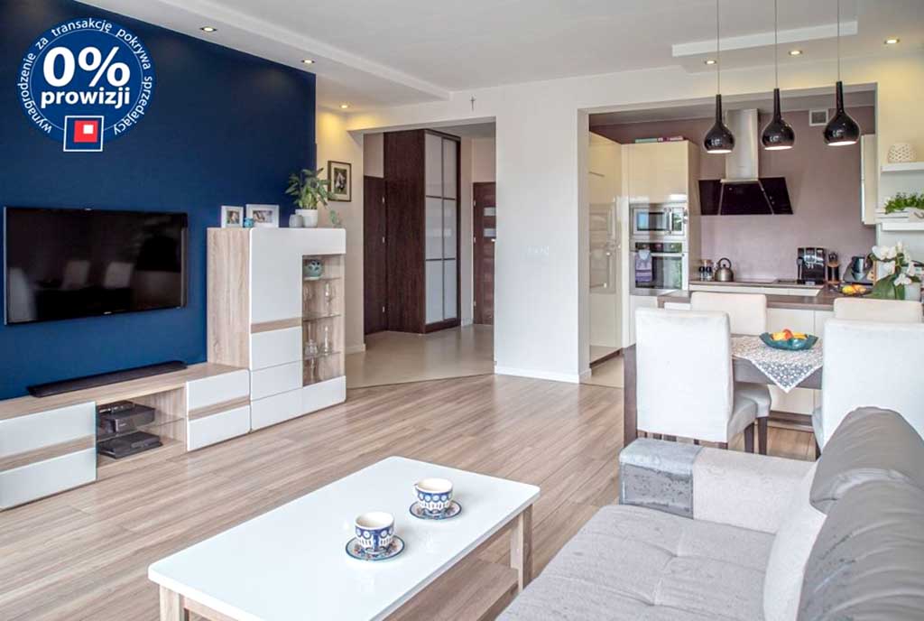 komfortowy salon w ekskluzywnym apartamencie do sprzedaży Bolesławiec