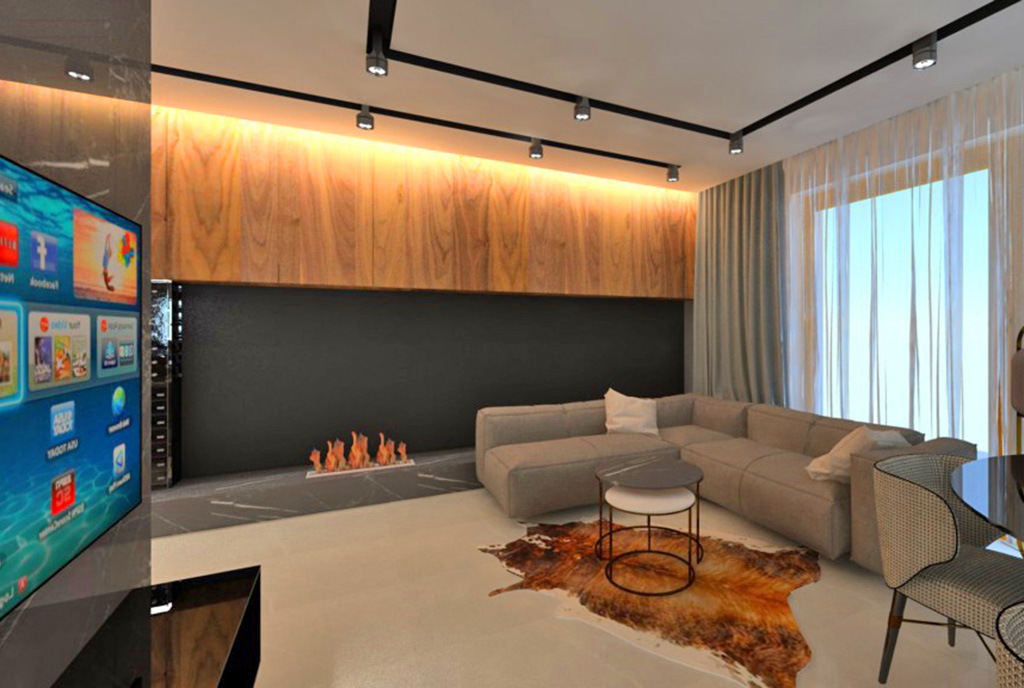 elegancki i prestiżowy salon w luksusowym apartamencie do sprzedaży Piotrków Trybunalski