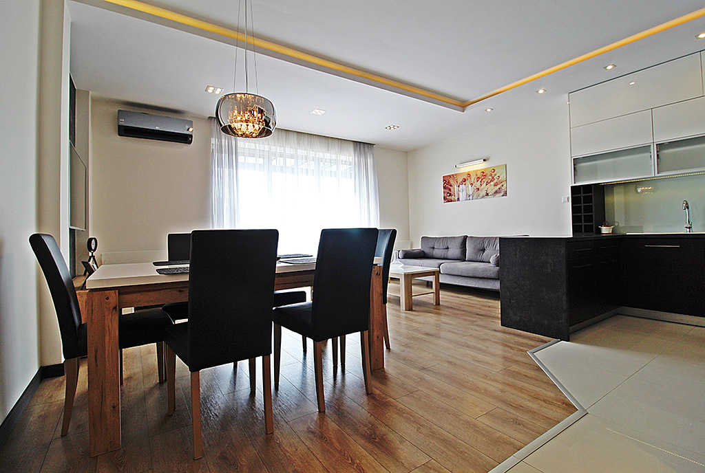 prestiżowa jadalnia oraz salon w ekskluzywnym apartamencie do wynajęcia Kraków