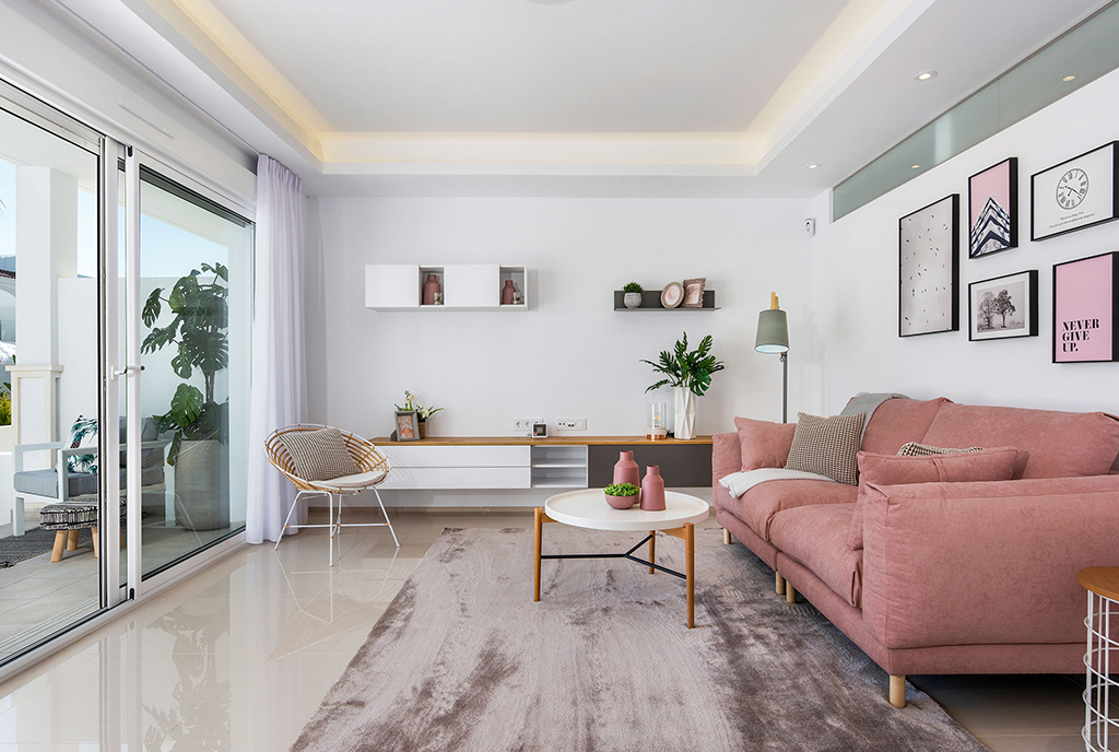 komfortowy salon w ekskluzywnym apartamencie do sprzedaży Ciudad Quesad (Hiszpania)