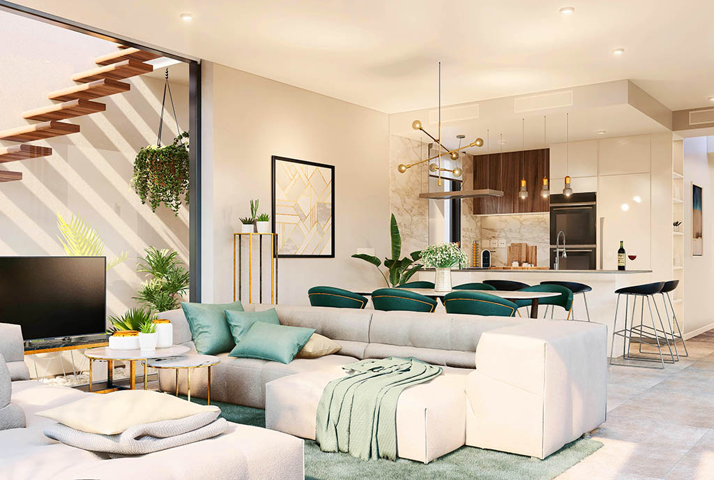 komfortowy salon w luksusowej willi na sprzedaż Hiszpania (Mar de Cristal)