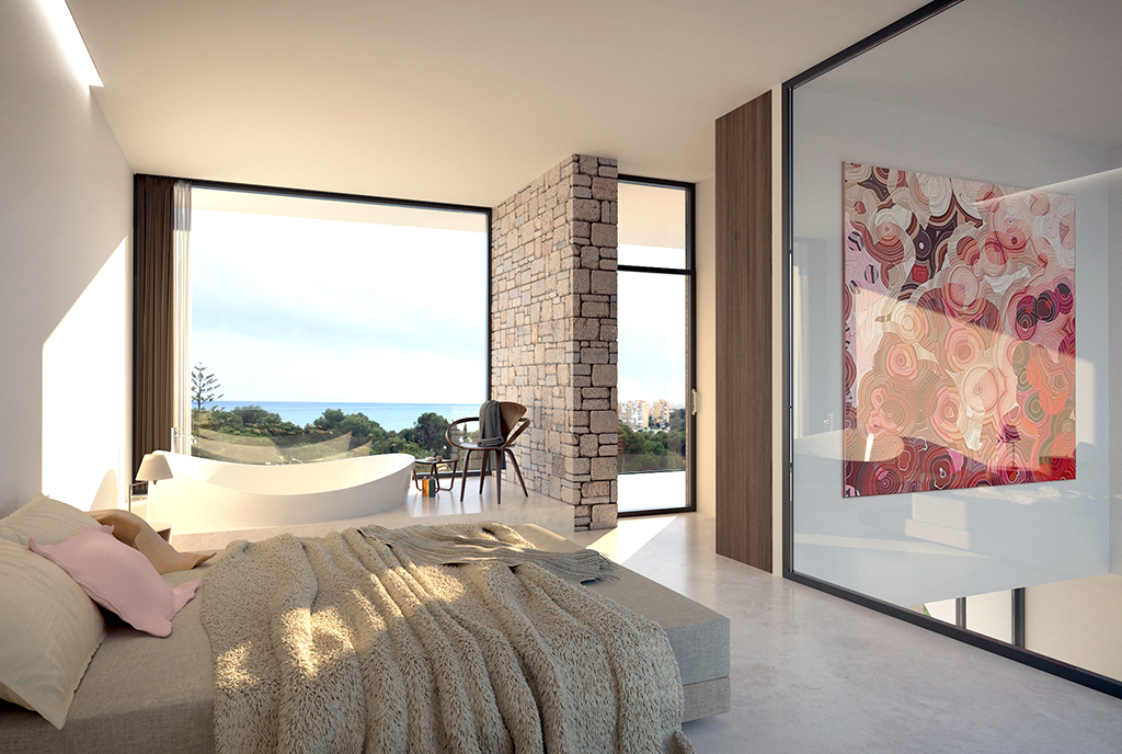 prywatna i zaciszna sypialnia w luksusowej willi na sprzedaż Hiszpania (Campoamo)