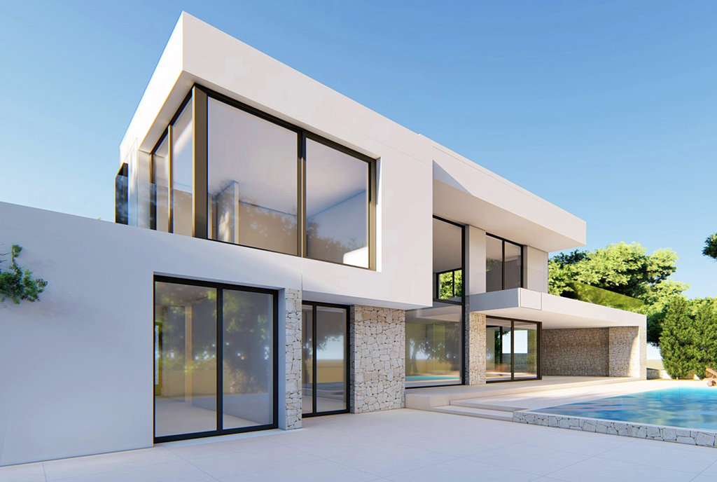 okazały taras przy ekskluzywnej willi do sprzedaży Hiszpania (Morair)