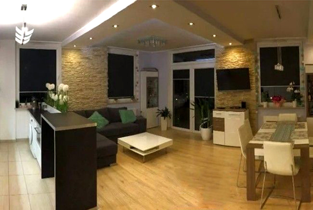 kameralny salon w luksusowym apartamencie na sprzedaż Gdańsk