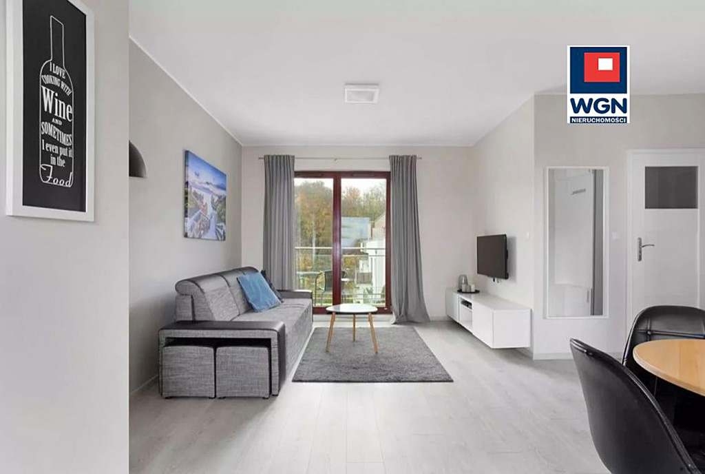 nowoczesny salon w ekskluzywnym apartamencie do sprzedaży Gdańsk