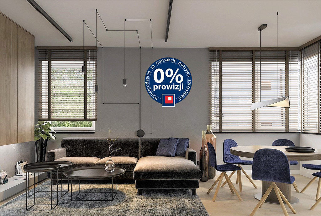 nowoczesny design salonu w ekskluzywnym apartamencie na sprzedaż Ustroń