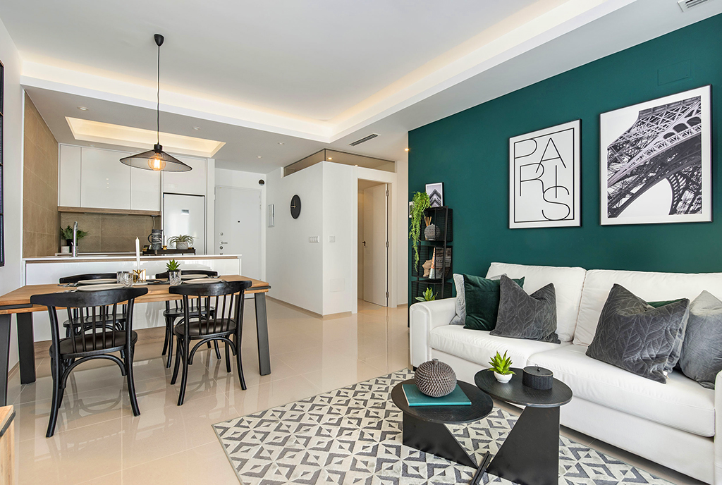 przestronne wnętrze luksusowego apartamentu na sprzedaż Hiszpania (Ciudad Quesad)