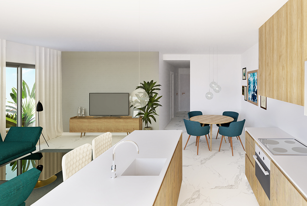 nowoczesne wnętrze ekskluzywnego apartamentu do sprzedaży Hiszpania (Guardamar De Segur)