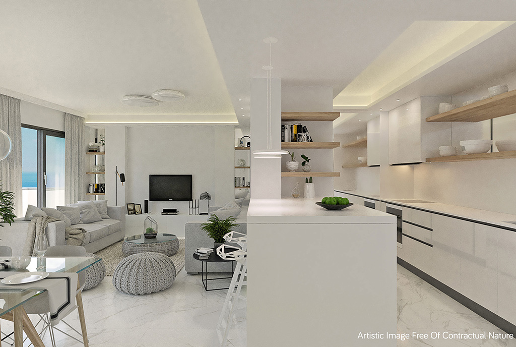 przestronne wnętrze luksusowego apartamentu na sprzedaż Hiszpania (Guardamar De Segur)