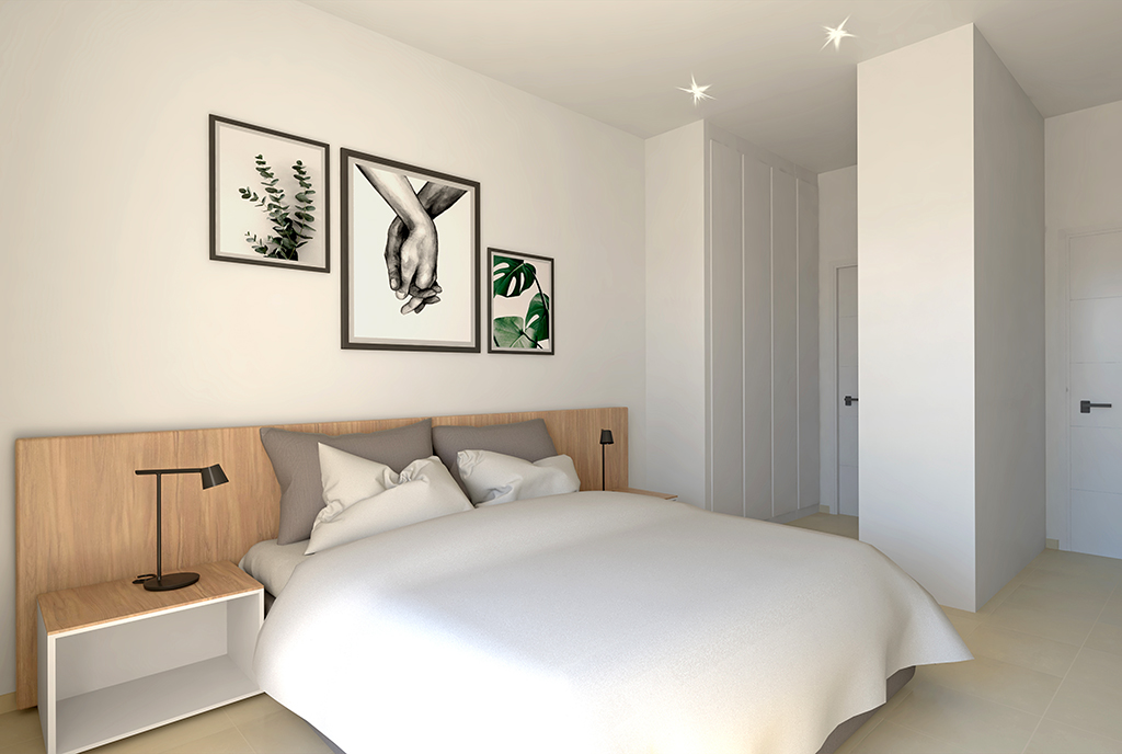 zaciszna sypialnia w luksusowej willi na sprzedaż Hiszpania (San Pedro Del Pinata)