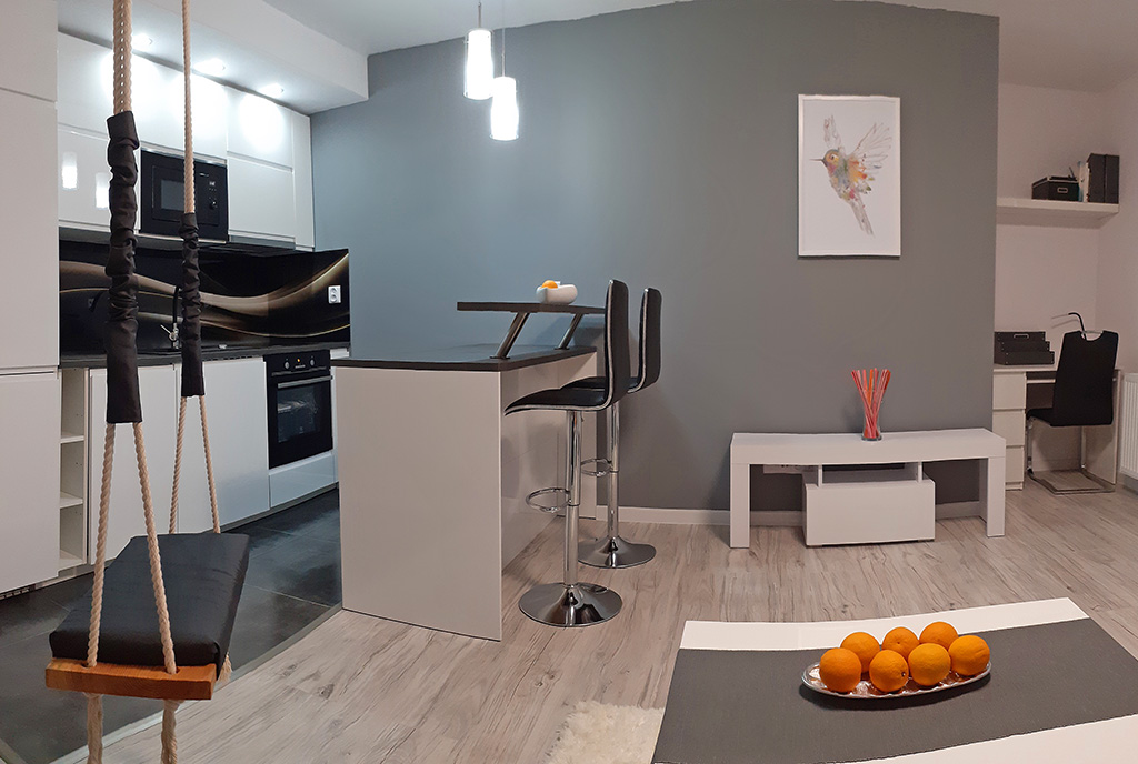 widok na kuchnię w luksusowym apartamencie na sprzedaż Kraków