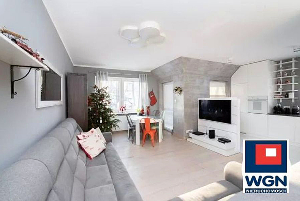 nowoczesny projekt salonu w ekskluzywnym apartamencie do sprzedaży Gdynia