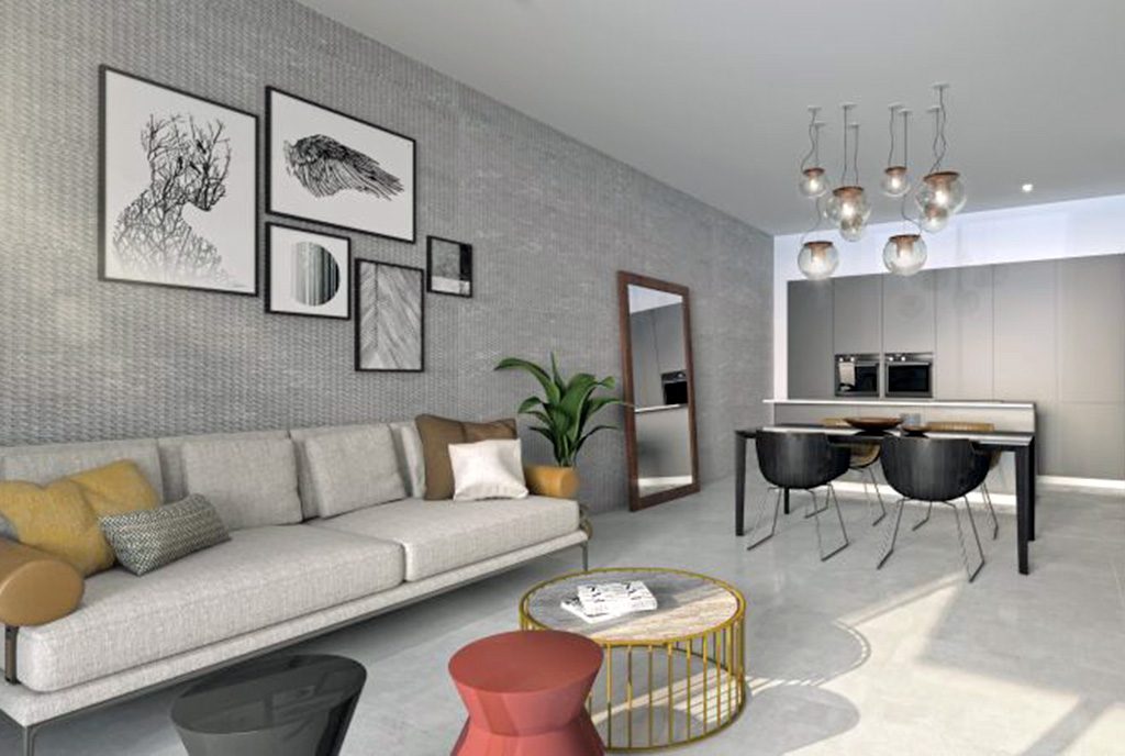 elegancki salon w ekskluzywnym apartamencie do sprzedaży Hiszpania (Orihuel)