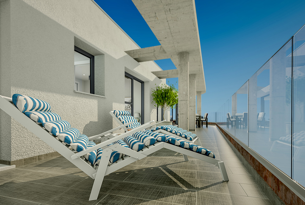 ogromny taras przy luksusowym apartamencie do sprzedaży Hiszpania (Torreviej)