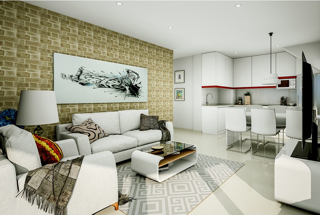 nowoczesne wnętrze ekskluzywnego apartamentu do sprzedaży Hiszpania (Torreviej)