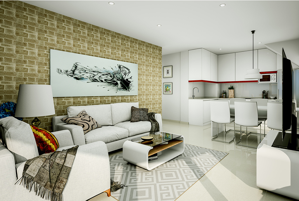 nowoczesne wnętrze ekskluzywnego apartamentu do sprzedaży Hiszpania (Torreviej)