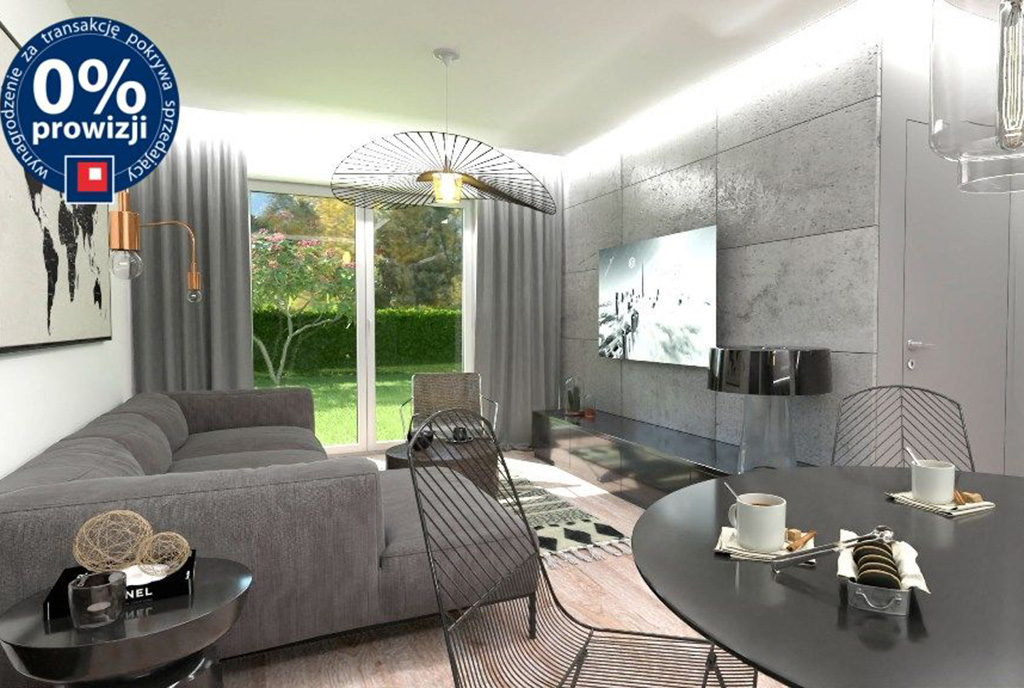 nowoczesny salon w ekskluzywnym apartamencie na sprzedaż Bolesławiec