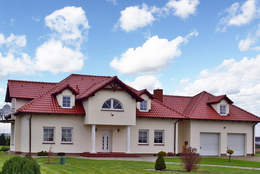 front luksusowej willi do sprzedaży w Ostrowie Wielkopolskim