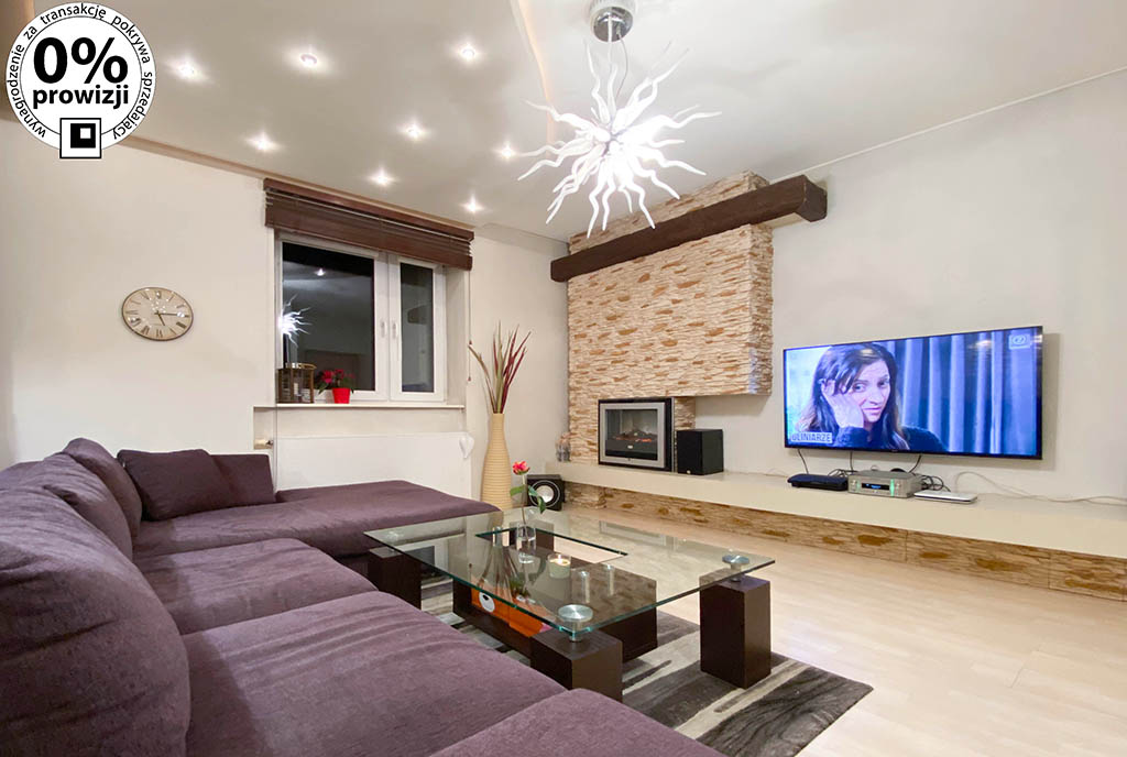 nowoczesny salon w ekskluzywnym apartamencie do sprzedaży Katowice (okolice)