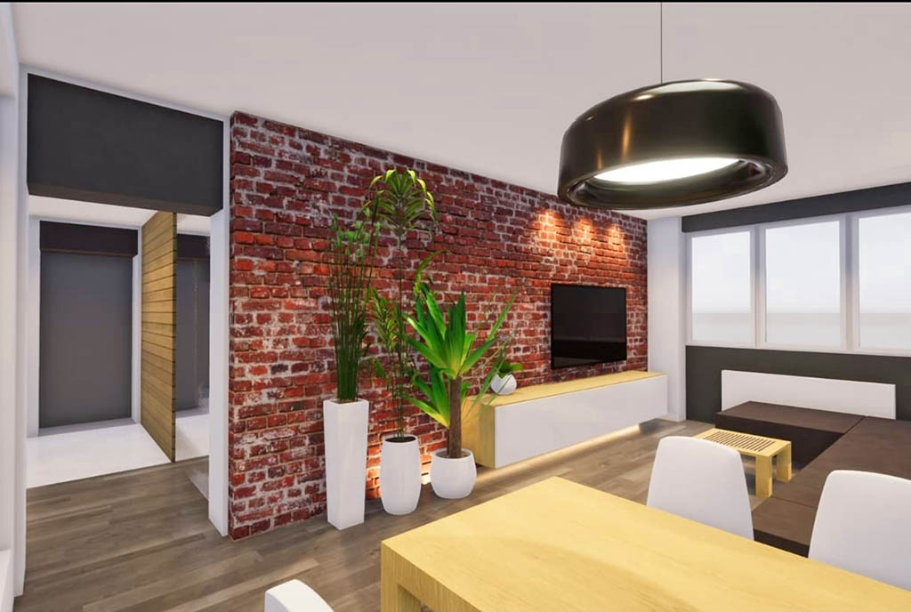 nowoczesny salon w ekskluzywnym apartamencie do sprzedaży Kalisz