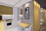 widok na aneks kuchenny w ekskluzywnym apartamencie do sprzedaży Kalisz