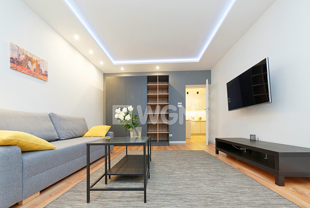 nowoczesny salon w ekskluzywnym apartamencie do wynajęcia Tarnów