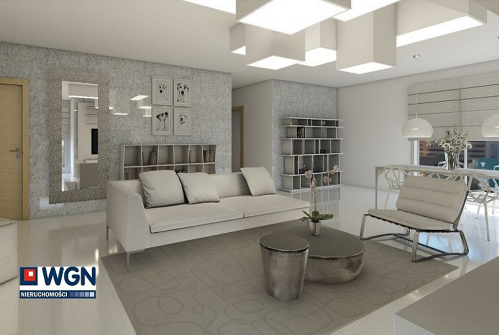 komfortowy salon w luksusowym apartamencie na sprzedaż Gdańsk